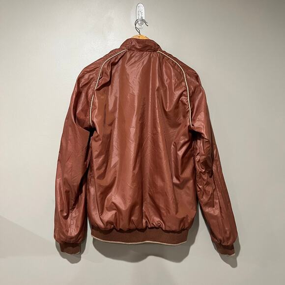 Vintage Sears Bomber Jacket Size Large Reversible Tan Trench Rust Rain - Picture 14 of 14